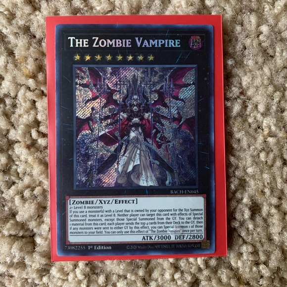 2022 YuGiOh Battle of Chaos-The Zombie Vampire- BACH-EN045-Secret Rare - Picture 2 of 3